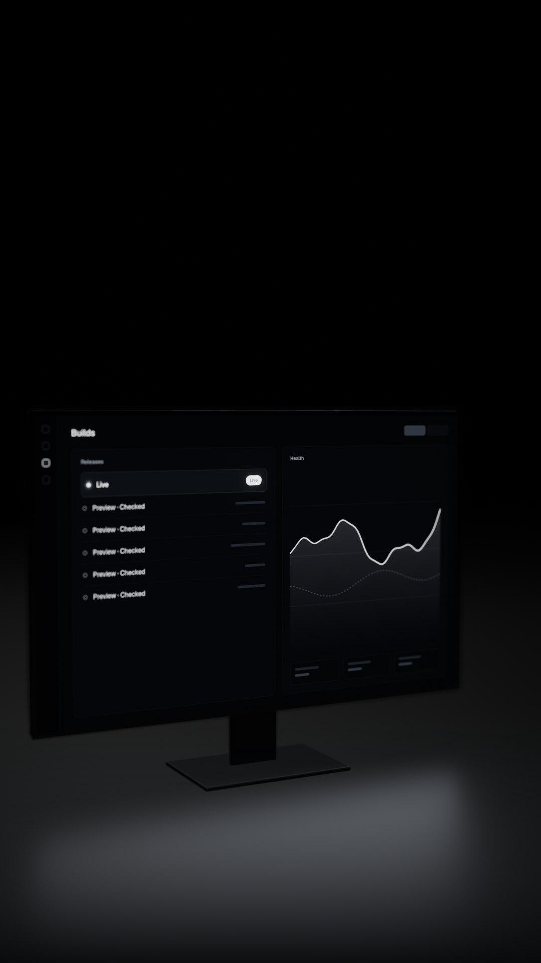 A dashboard showing builds moving from preview to live